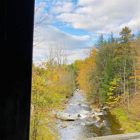 Downstream View Of Brewster River From Scott Covered Bridge In