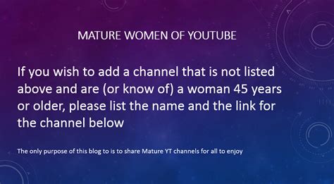Mature Women Of Youtube Channels 45 Years And Older Beauty Gurus