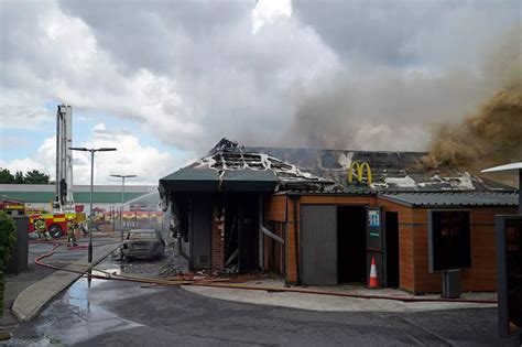 Photos Show Aftermath Of Newbridge Mcdonalds Fire As Blaze Leaves