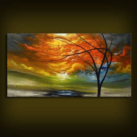 48 Inch Large Canvas Painting Original Landscape Wall By Mattsart