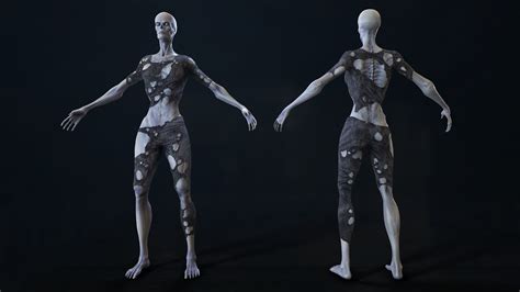 d model zombie woman vr ar low poly rigged cgtrader my xxx hot girl