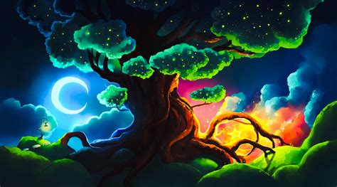 Magical Tree Art Wallpaper Hd Fantasy 4k Wallpapers Images Photos