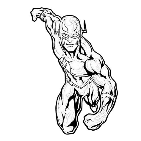 The Flash Drawing Flash Coloring Pages Outline Vector Printable