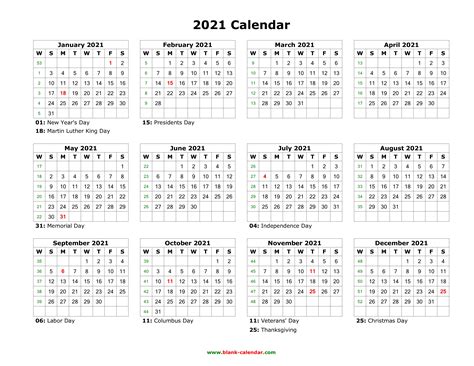 2021 pdf calendars with us and popular holidays. Blank Calendar 2021 | Free Download Calendar Templates