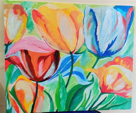 Tulips Make Me Happy Painting Daily Art Watercolor Paintings