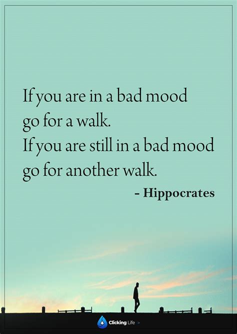If You Are In A Bad Mood Go For A Walk If You Are Still In A Bad Mood