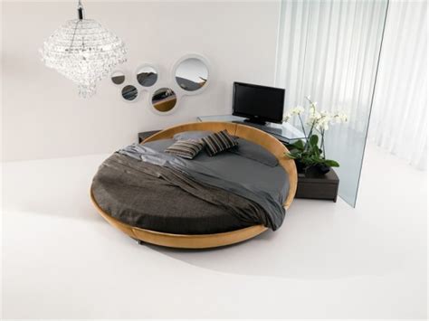 Contemporary Leather Round Beds By Prealpi