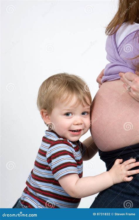 Pregnant Mother Son Stock Photo Image Of Beautiful