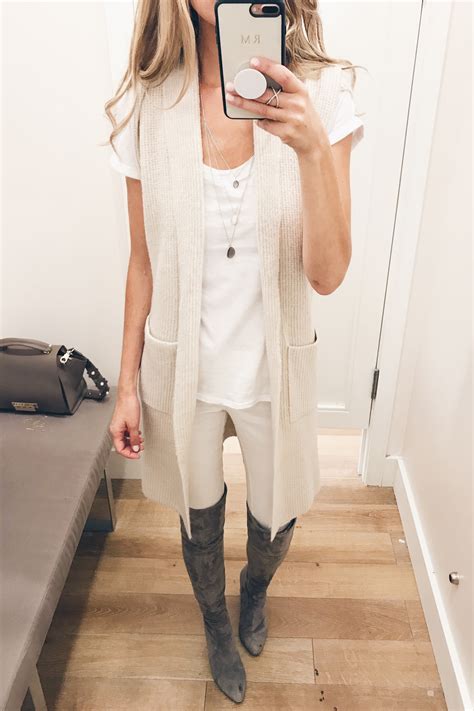 Loft Sale Dressing Room Selfies Sleeveless Sweater Coatigan On