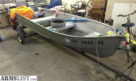 Armslist For Saletrade 14ft Aluminum V Hull Fishing Boat Trailor