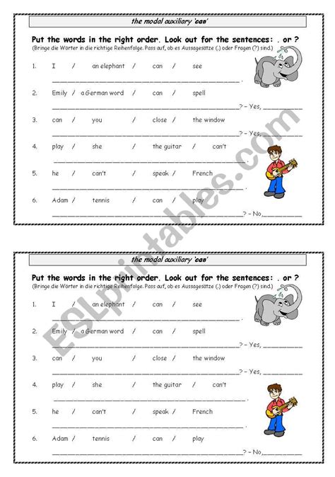 English Word Order Esl Worksheet By Hundilein