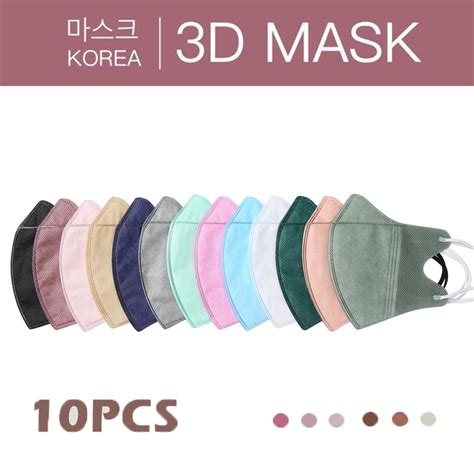Kf94 10pcs 3d Korea Face Mask Non Woven Protection Filter 3d Anti Viral