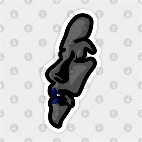 Sultry Face Silhouette Blue And Grey Face Profile Sticker Teepublic