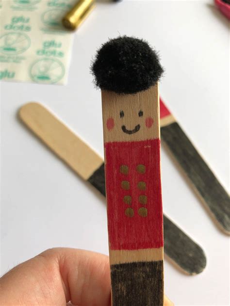London Guards Craft Stick Activity The Gingerbread Uk Wooden