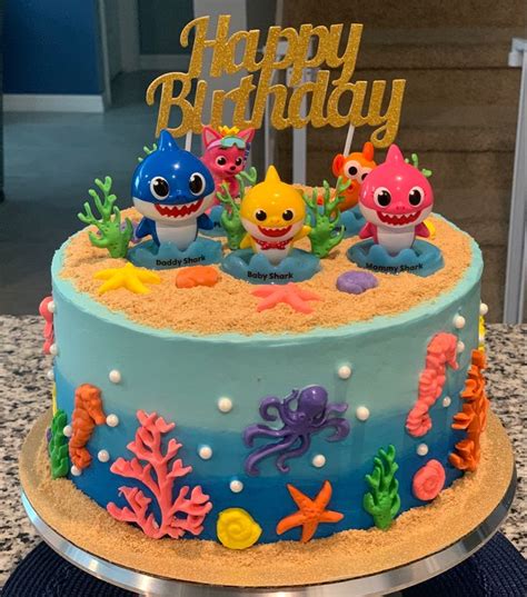 Baby Shark Birthday Cake Shark Birthday Cakes Baby Birthday Cakes