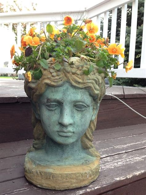 How To Make Concrete Head Planters For Your Garden ~ Granville