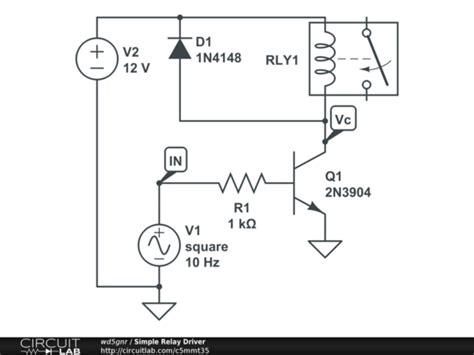Simple Relay Driver Circuitlab