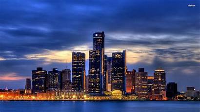 Detroit Michigan Wallpapers Desktop Skyline Pure 1080