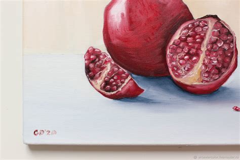 Oil painting Pomegranate Still life with fruit купить на Ярмарке