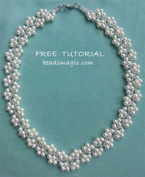 Free Pattern For Necklace Magnolia Beads Magic Beaded Necklace