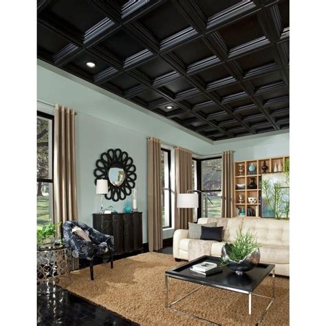 Armstrong Ceilings Easy Elegance Black Deep Coffer Ceiling Panel Sample