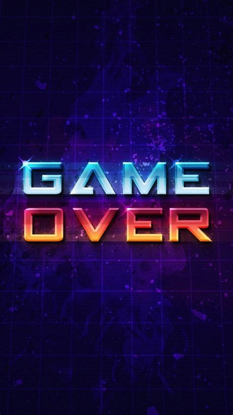 480x854 Game Over Typography Art 4k Android One Hd 4k Wallpapers