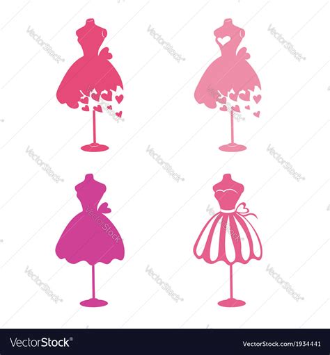 Dress Mannequins Royalty Free Vector Image Vectorstock