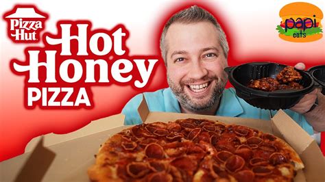 Pizza Hut NEW Hot Honey Double Pepperoni Pizza Boneless Wings Review YouTube