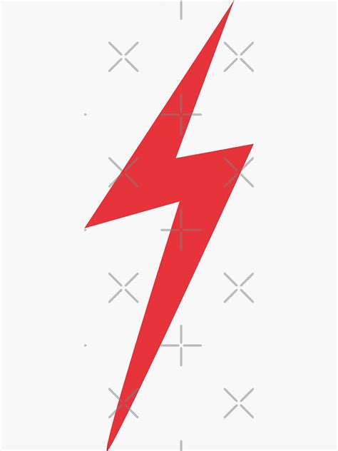 Red Lightning Bolt Electrical Storm Sticker For Sale By 74ninetees