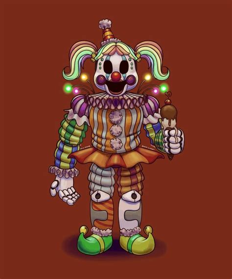 A Colorful Clown With Lights On His Face And Legs Standing In Front Of