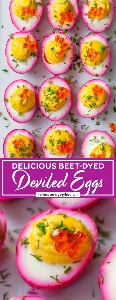Beet Dyed Deviled Eggs Recipe Tatyanas Everyday Food
