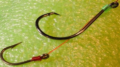 Adjustable Fishing Bait 2 Hook Rig Sliding Hook For Large Or Live