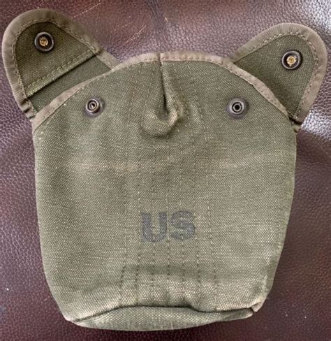 Original Vietnam Era Us Army Military Issue M1956 Canteen Cover