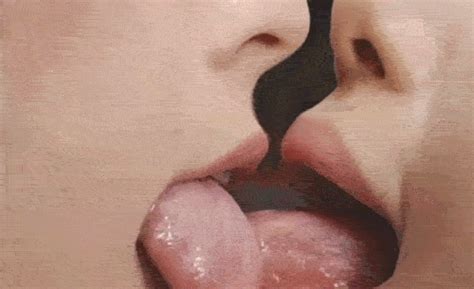 Long Tongue Lesbian Kiss Gif Cumception