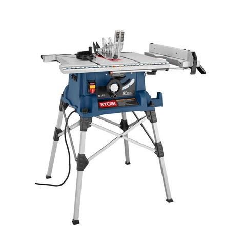 Ryobi 10 In Portable Table Saw With Stand Rts21 The Home Depot