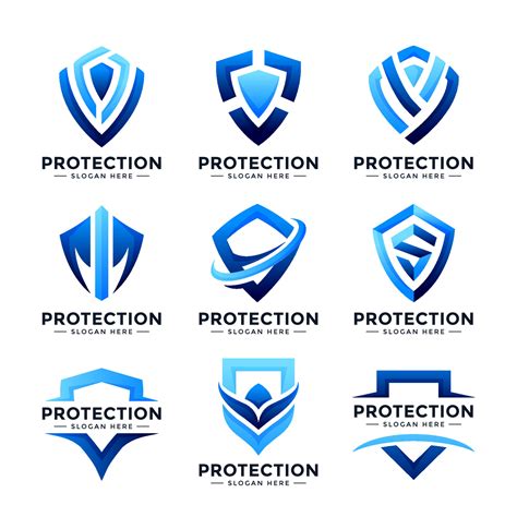Shield Protection Logo Collection 11947724 Vector Art At Vecteezy