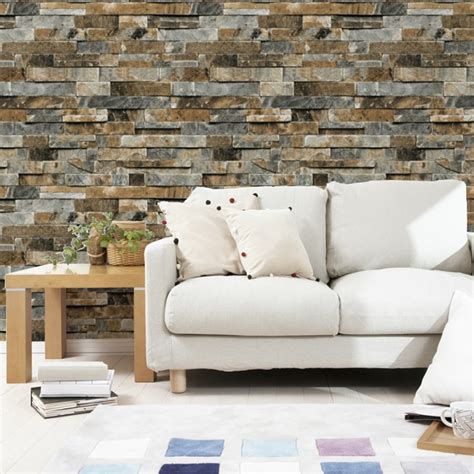 Best 3d Stereoscopic Faux Stone Brick Wall Wallpaper For Walls 3 D