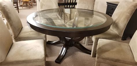 Glass Top Dining Table Chairs Delmarva Furniture Consignment