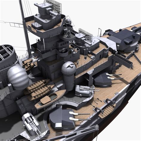 Bismarck German Battleship 3d Model Scale Model Ships Model Ships
