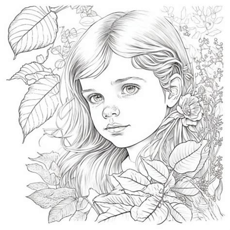 04 Coloring Pages Portrait Digital Download Illustration Png  Adult