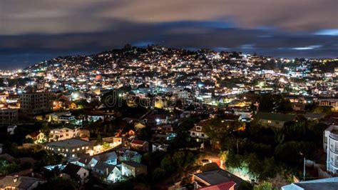 Nightfall Over Antananarivo Stock Image Image Of Madagascar Glow