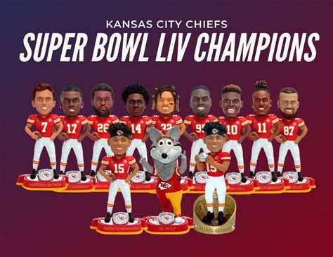 Kansas City Chiefs Super Bowl Liv Champions Bobblehead Unveiled