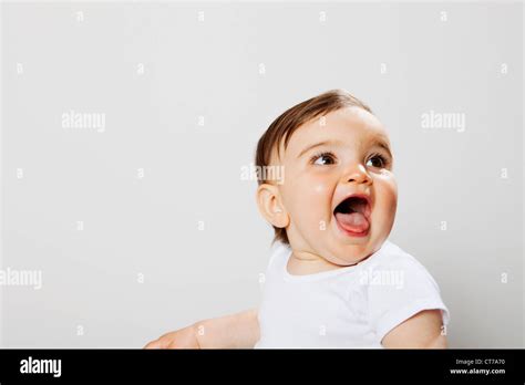 Baby Boy Laughing Stock Photo Alamy