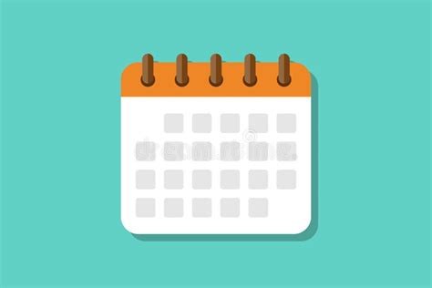 Calendar Flat Design Vector Stock Vector Illustration Of Date