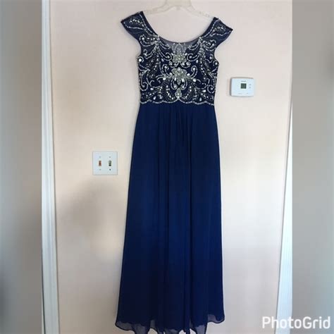 Promgirl Dresses Formal Floor Length Navy Blue Dress Poshmark