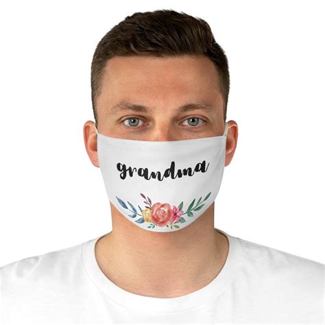 Grandma Face Mask Floral Grandma Mask Grandma Announcement Etsy
