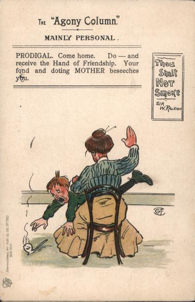 Mother Spanking Boy Postcard