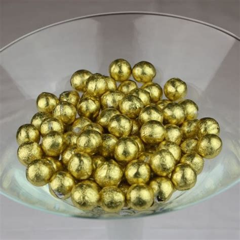 Gold Foil Chocolate Balls Wedding Mall Chocolate Wrapping