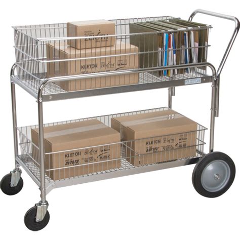 Has become now a big company engaged in production and sales of metal wire mesh tel: KLETON Wire Mesh Office Mail Cart | Waymarc Industries Inc
