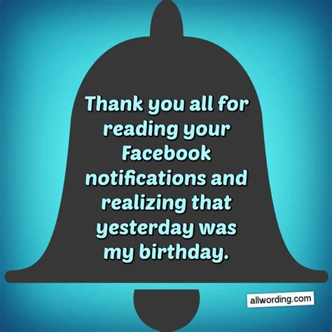 A Bell With The Words Thank You All For Reading Your Facebook